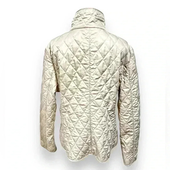 Burberry Nova Check Diamond Quilted Beige Barn Button Jacket Coat Size XL - Picture 3 of 14